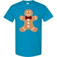 thumbnail image 3 of Inktastic Cute Gingerbread Man with Red Plaid Bowtie T-Shirt, 3 of 5