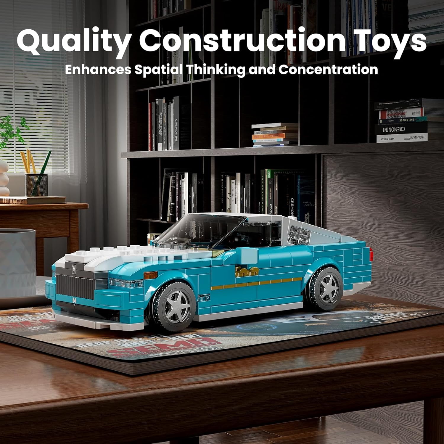 Speed Champion P80C Racing Car Building Kit with Acrylic Display Case, 27069 Collectible Model Car Kits, Building Blocks Kit Racing Toy Cars for Adult (451 PCS)