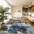 thumbnail image 5 of FairOnly Grey Blue 5'x7'Abstract Machine Washable Area Rug Pet Friendly Low Pile Non Slip Contemporary Floor Rug for Living Room Bedroom Kitchen, 5 of 8