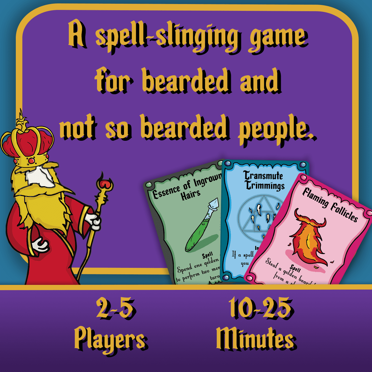 Beard Wizards Card Game | A Spell-Slinging Battle for 2-5 Players