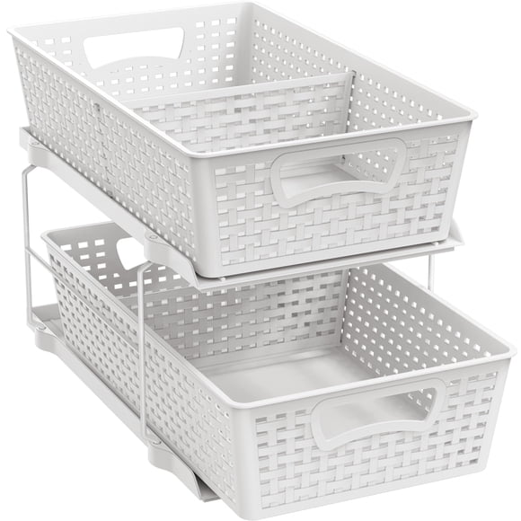Simple Houseware 2 Tier Bathroom Organizer Tray P