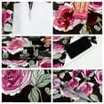 thumbnail image 5 of Abyssaly Black Floral Wallpaper 20.4 "x 118" Peel and Stick Walpaper Self-adhensive Removeable Rose Contact Wall Paper Suitable for Bedroom Living Room Cabinet Drawer Wall Decoration, 5 of 8