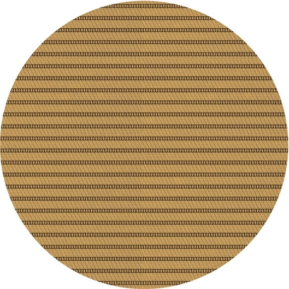 Ahgly Company Machine Washable Indoor Round Transitional Dark Bisque Brown Area Rugs, 8' Round