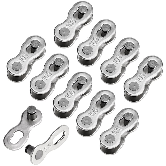 Irfora 1 par / 5 pares / 10 pares de eslabones de cadena de bicicleta herramienta de reparación de cadena de bicicleta eslabón perdido conector de cadena de bicicleta 6-8S / 9S / 10S / 11S / 12S Irfora Placa metálica