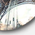 thumbnail image 3 of Designart 'Street View of Paris Eiffel Tower ' Modern wall clock, 3 of 4