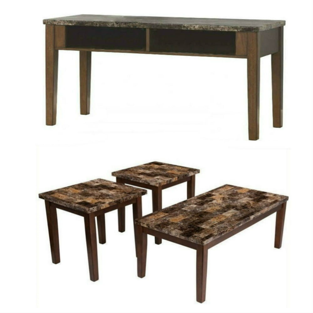 Signature Design by Ashley - Theo Console Table w/ Faux ...