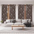 thumbnail image 6 of Brown Daisy Kitchen Curtain for Berdoom Living Room Cafe 72 Inch Length, Modern Farmhouse Chrysanthemum Floral Tiers Curtains Light Filtering Drapes Rod Pocket Window Treatment 2 Panels 52"Wx72"L, 6 of 8