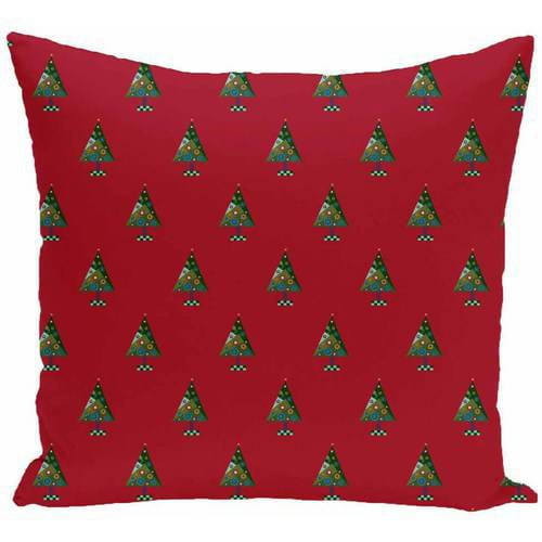 Simply Daisy Holiday Print Decorative Pillow, 16