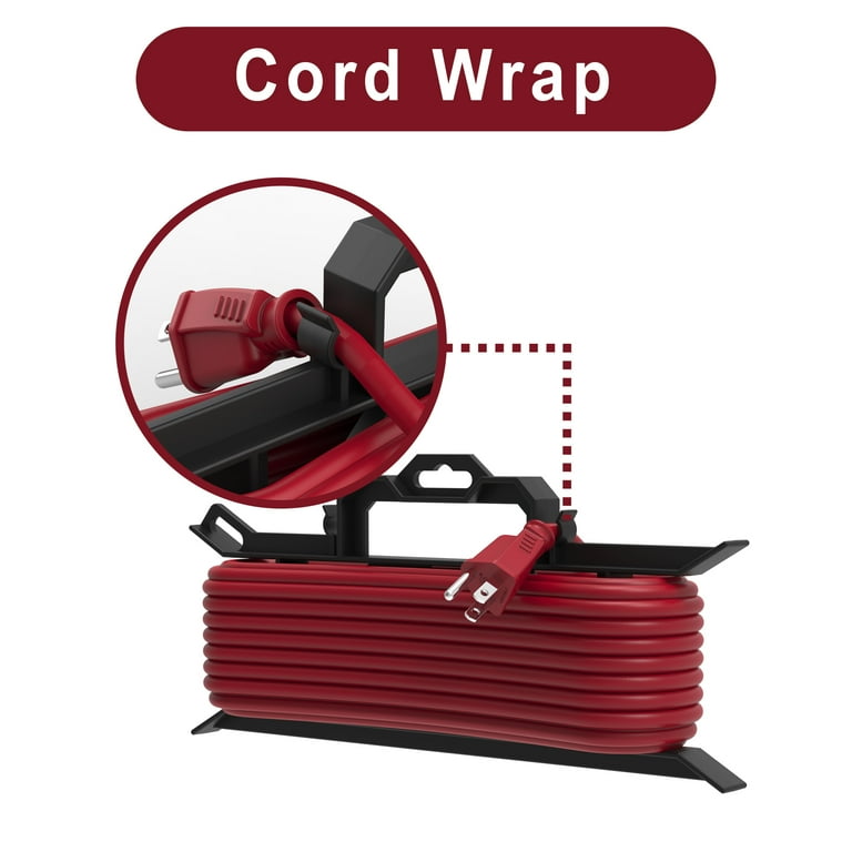 Hyper Tough extension cord and light storage wrap holds up to