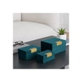 thumbnail image 4 of Decorative Boxes for Home Decor - Modern Storage Boxes with Lid for Jewelry, Keepsakes, or Entryway Table - Compact Home Organizer for Dresser, Bookshelfm or Office - Set of 3; 7", 8", & 9", Teal, 4 of 13