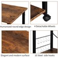 thumbnail image 4 of Kitchen Microwave Cart Kitchen Bakers Rack, Microwave Stand 3 Tier Rolling Kitchen Cart with Storage, Modern Nightstand End Table Coffee Bar Cart for Living Room Bedroom Kitchen Organization, 4 of 5