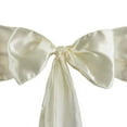 thumbnail image 3 of Efavormart 25pcs Ivory SATIN Chair Sashes Tie Bows for Wedding Events Decor Chair Bow Sash Party Decoration Supplies  6 x106", 3 of 5