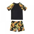 thumbnail image 3 of GYRATEDREAM Boys Swimsuits Set Sun Protection Swimwear Bathing Suit Quick Dry Short Sleeve Swimwear Two Piece Rash Guard Bathing Suits, Size 4-5 Years, 3 of 6
