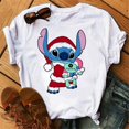 thumbnail image 1 of Camiseta navideña con dibujos animados de Lilo y Stitch para mujer, remera con estampado de Stitch, playera de manga corta con estampado Y2k, camisetas de calle para mujer, 1 of 5