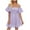 Purple, variant on Dresses for Women 2026 Plus Size Fashion Off The Shoulder Bubble Short Sleeve Pleated High Waist Dress