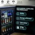 thumbnail image 4 of Wine and Beverage Refrigerator, 24 Inch Beverage Refrigerator Cooler, 160 Cans Glass Door Mini Fridge for Beer, Wine, Drinks Storage, 4.9 Cu.Ft Beverage Fridge for Bars, Kitchens, Office, 4 of 8