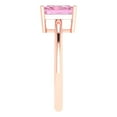 thumbnail image 3 of Solitaire Engagement Ring for Women - 1.75ct Simulated Pink Diamond in 18K Rose Gold Promise Ring, 3 of 6