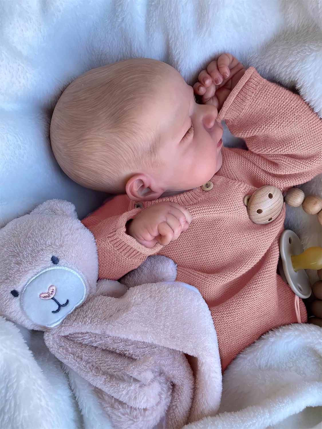 19 Inch Realistic Baby Doll Sleeping Lifelike Cuddly Cloth Body Gift Set Reborn Baby Dolls Newborn Girl Doll That Look Real and Feel Real