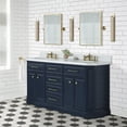 thumbnail image 3 of Water Creation Palace 60" Wood Double Bathroom Vanity in Monarch Blue/Gold, 3 of 10