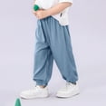 thumbnail image 5 of Avrntaa Kids Summer Harem Pants Lightweight Elastic Waist Joggers Baggy Pleated Pant for 2-10Y, 5 of 8