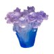 thumbnail image 3 of Jarrón de cristal con flores, centro de mesa, florero decorativo con arreglo floral Azul, 3 of 9