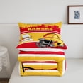 thumbnail image 5 of Erosebridal Football Kansas Comforter Sets King Size, Soccer Sport Comforters & Duvets, Yellow Purple Duvet Insert, Breathable Bedroom Decoration, 3pcs, 5 of 8