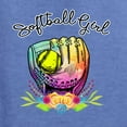 thumbnail image 3 of Wild Bobby, Colorful Softball Girl, Sports, Unisex Crewneck Graphic Sweatshirt, Vintage Heather Blue, Small, 3 of 5