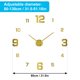 thumbnail image 2 of Reloj de Pared Eccomum Acrílico Silencioso 3D Oro 80-130cm, 2 of 5