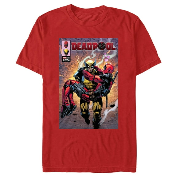 Men's Marvel: Deadpool & Wolverine Hug Poster Graphic T-Shirt