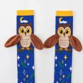 thumbnail image 4 of Viluyesy Kids Girls Knee High Socks with Cartoon Prints Soft Cotton Stretchy Ribbed Cuff Socks Blue Size Free Size, 4 of 4