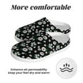 thumbnail image 6 of Daiia Daisies Flowers Print Women’s Fuzzy Slippers Memory Foam Lightweight House Shoes Cozy Loafer Flannel House Shoes-37/38, 6 of 7