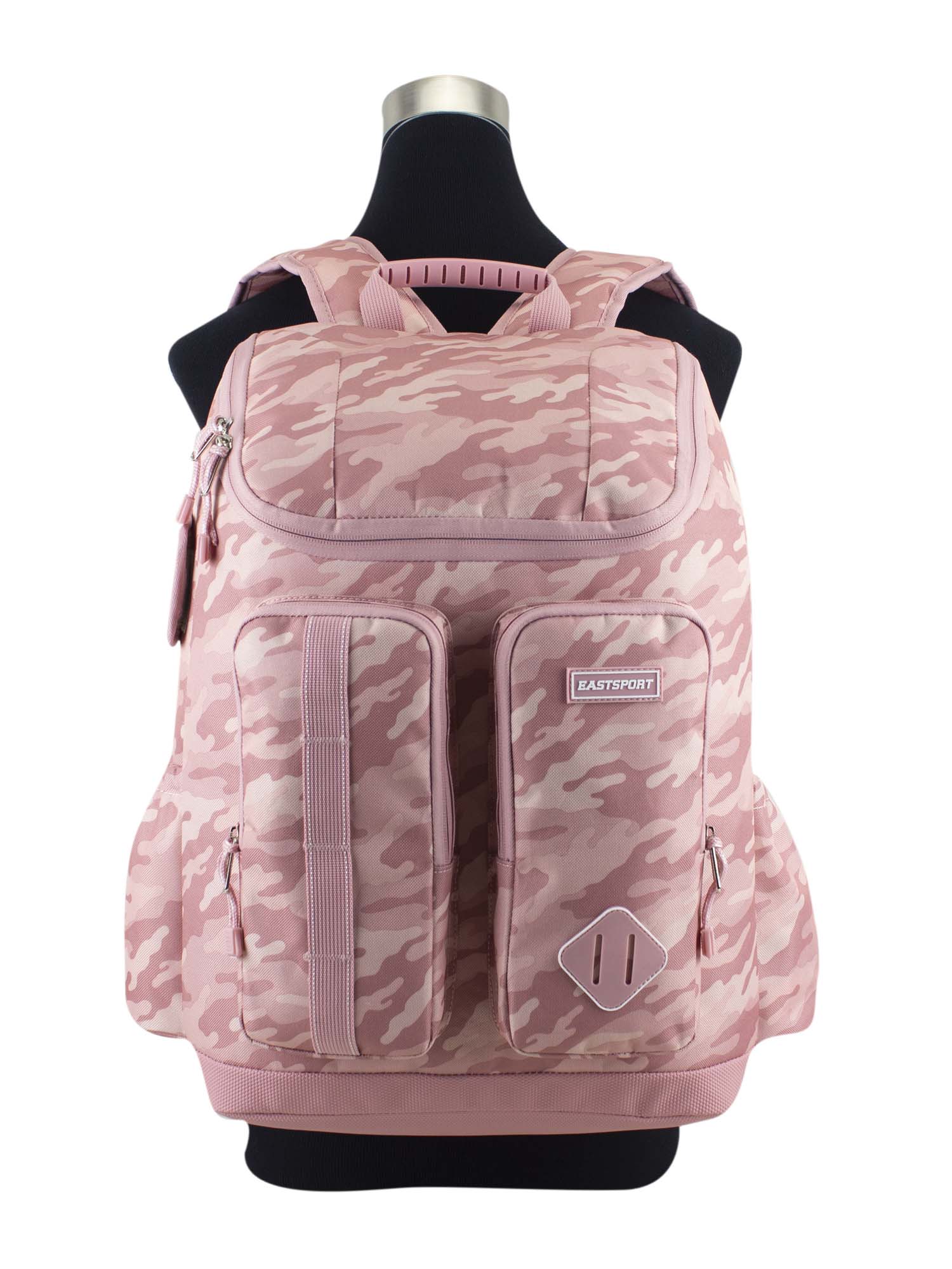 Eastsport Girls Geo Backpack Pink Camo - School, Organized  display picture 1