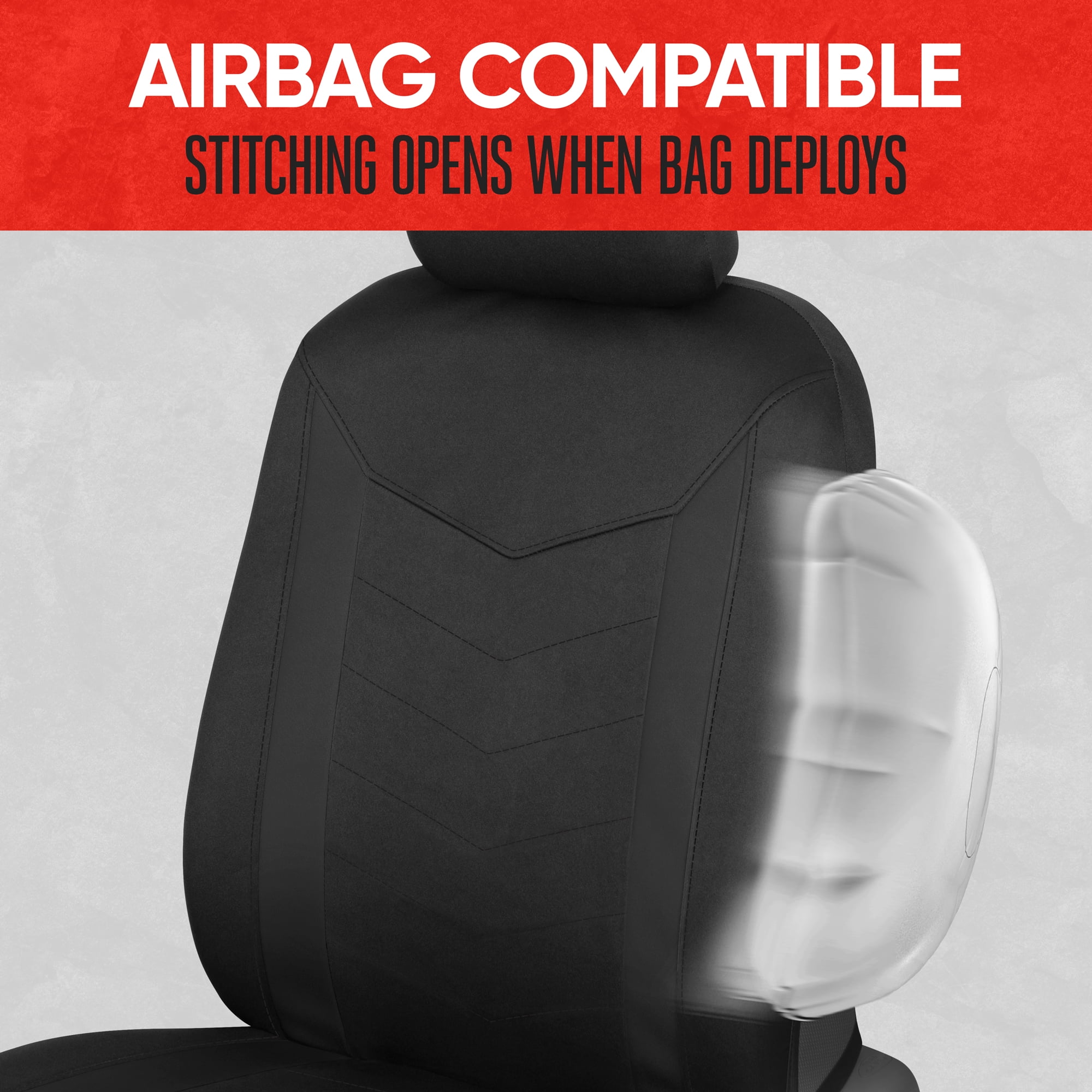 Motor Trend SpillGuard Seat Covers for Cars Trucks SUV ‚ Waterproof Car Seat Covers with Neoprene Lining, Automotive Seat Cover Set for Front Seats, Interior Car Accessories(Black)