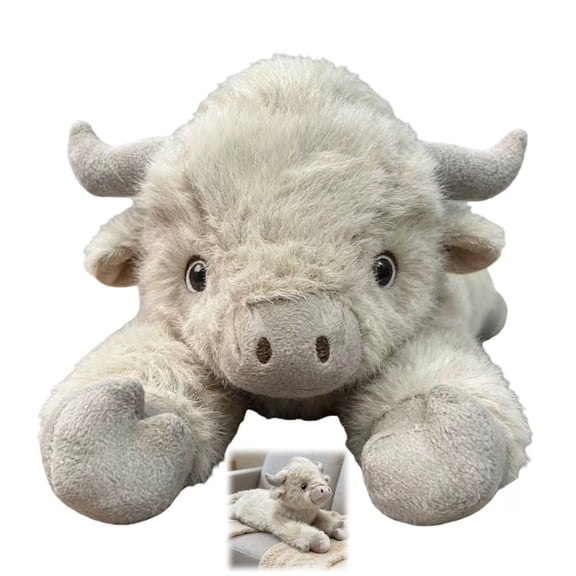 Wizlet Highland Cow Stuffed Animal, 15.7Inch Plush Toy Pillow, Cute Plush for Kids & Adults, Ideal Gift for Christmas Birthday - A