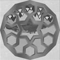 thumbnail image 1 of Ahgly Company Indoor Square Patterned Silver Gray Area Rugs, 8' Square, 1 of 6