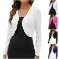 thumbnail image 5 of YanHoo Womens Cropped Cardigans for Dresses Long Sleeve Rib Knit Bolero Shrug Open Front Cardigan Sweaters, 5 of 5