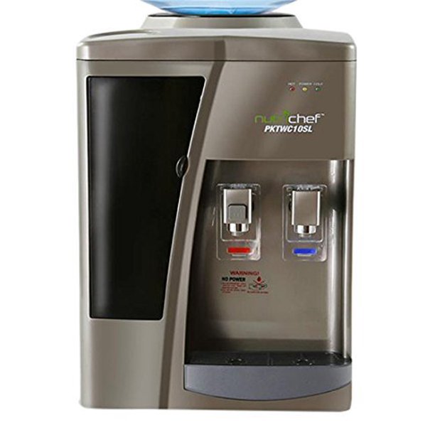 NutriChef AZPKTWC10SL Dispenser Hot and Cold Water Cooler, Silver