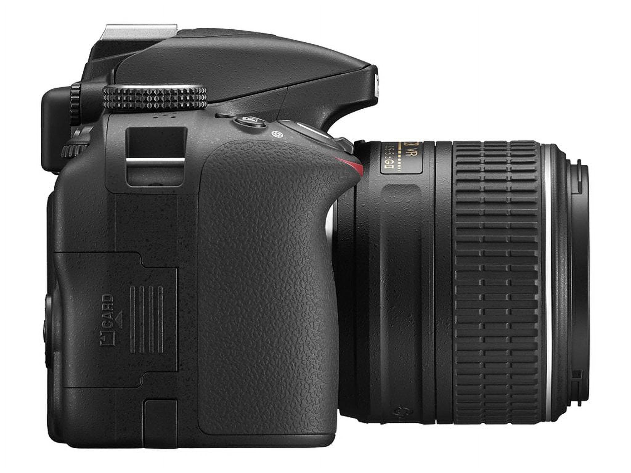 Nikon D3300 - Digital camera - SLR - 24.2 MP - APS-C - 3x optical zoom AF-S DX 18-55mm and 55-200mm VR II lenses - black - image 3 of 60