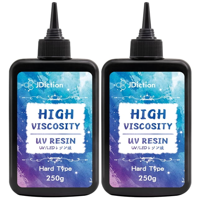 Resina UV JDiction 500 g de alta viscosidad, transparente y de tipo duro