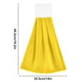 thumbnail image 2 of Haosy 2 Pack Kitchen Wash Cloths with Hanging Loops Absorbent Absorbent Quick Drying Hand Towels, Yellow, 2 of 7