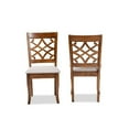 thumbnail image 3 of Baxton Studio Mael Modern and Contemporary Grey Fabric Upholstered and Walnut Brown Finished Wood 2-Piece Dining Chair, 3 of 7