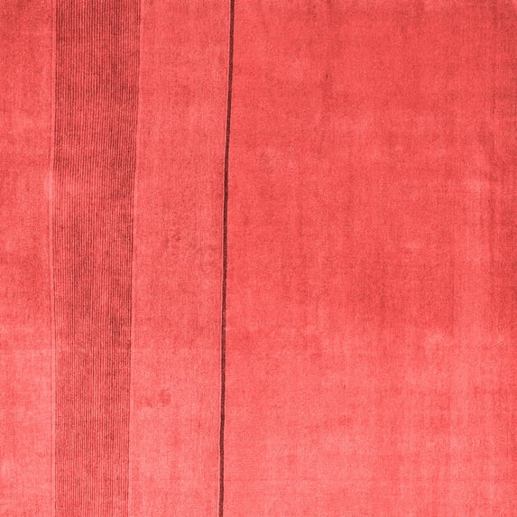 Ahgly Company Indoor Square Abstract Red Modern Area Rugs, 8' Square