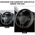 thumbnail image 5 of Auto Drive Premium Sierra Green Soft Protein Leather Universal Steering Wheel Cover-25SWC25, 5 of 9