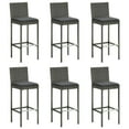 thumbnail image 5 of vidaXL 7 Piece Garden Bar Set with Cushions Grey, 5 of 5