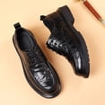 thumbnail image 3 of Men's Cowhide Leather Casual Thick-Sole Business Shoes, 3 of 6