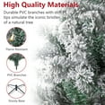thumbnail image 2 of Dimedeal 4.5 FT Green Artificial Christmas Tree, Snow Flocked Xmas Tree with 400 Branch Tips, Metal Hinges & Foldable Base, 2 of 6