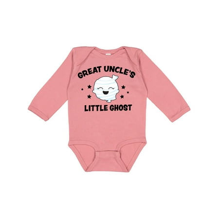 

Inktastic Cute Great Uncle s Little Ghost with Stars Gift Baby Girl Long Sleeve Bodysuit