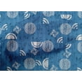 thumbnail image 4 of oneOone Cotton Poplin Medium Blue Fabric Circle & floral Texture Sewing Fabric By The Yard Printed Diy Clothing Sewing Supplies 56 Inch Wide, 4 of 4