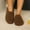 Coffee, variant on Cozy Warm Fuzzy Lounge Slippers for Women - Soft Stretch Nylon Spandex Anti-Slip Indoor Footwear, Coffee, US 5.5-9 (EU 36-42),Size 39