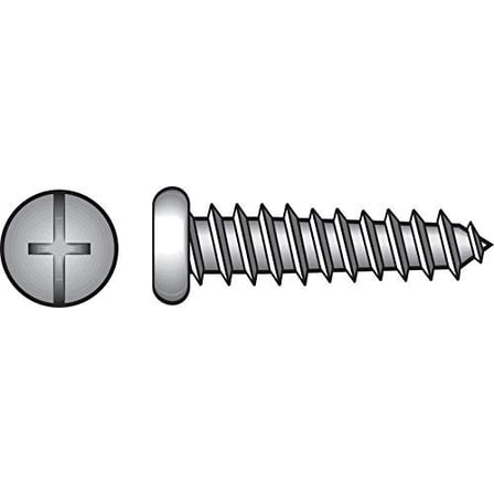 Hillman 8 in. x 5/8 in. L Phillips/Slotted Pan Head Zinc-Plated Steel Sheet Metal Screws 100 1 pk